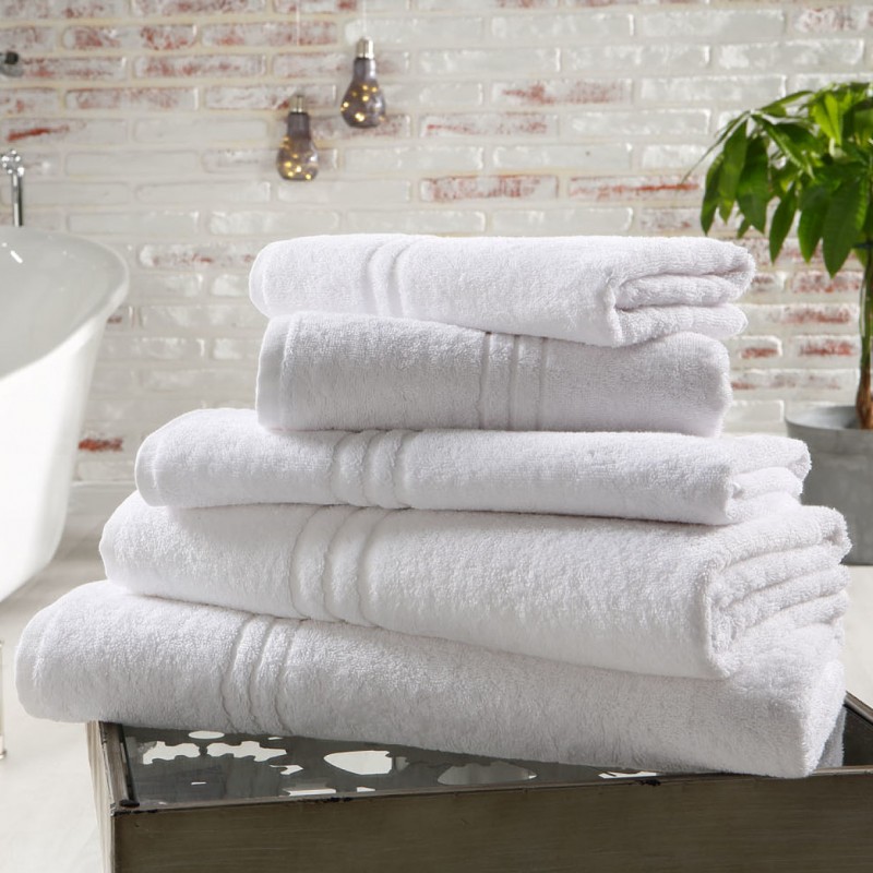 Serviette de bain blanche en coton hôtels et spa - Ltitex
