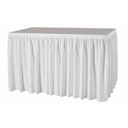 Juponnage de table plissé blanc LTITEX